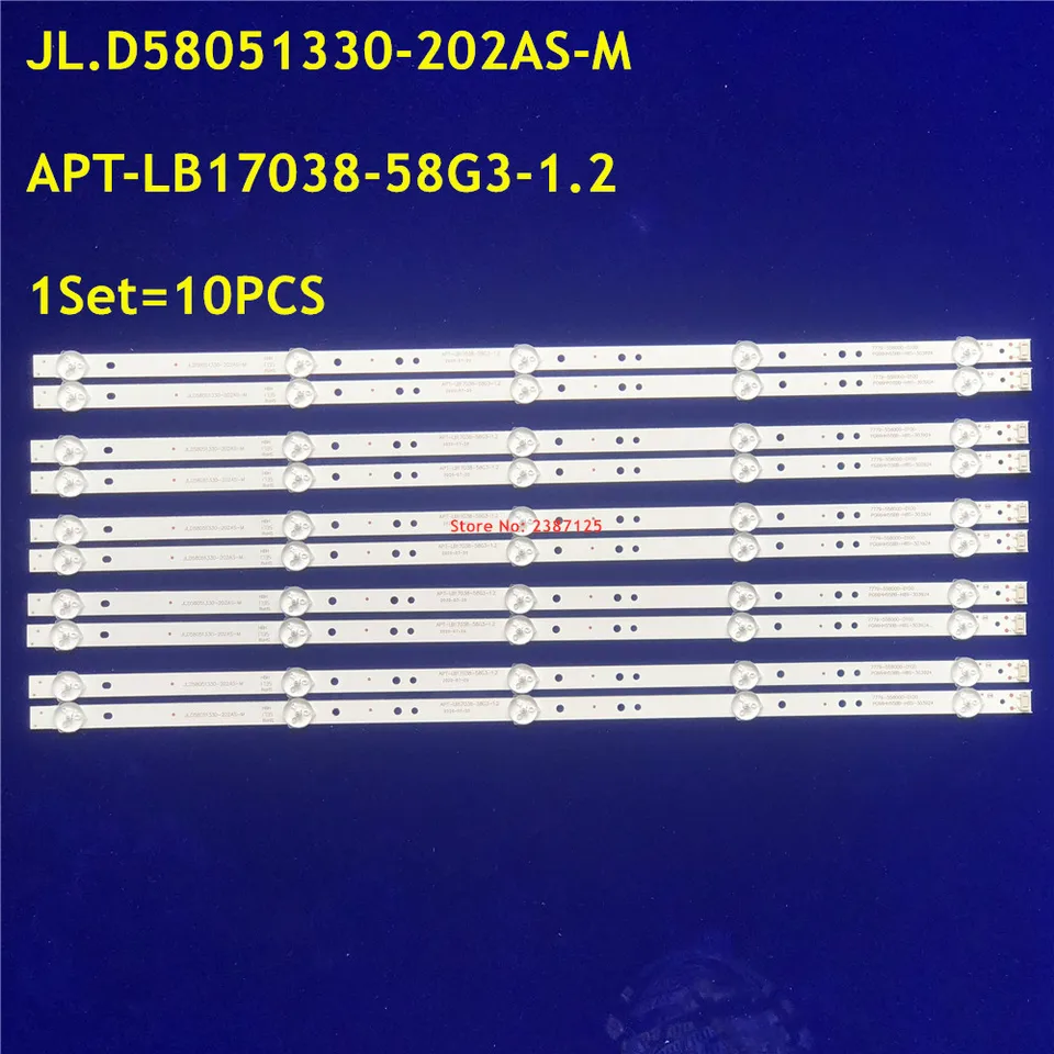 LED Strips For Skyworth 58"TV 58G2A JL.D58051330-202AS-M APT-LB17038-58G3- 1.2