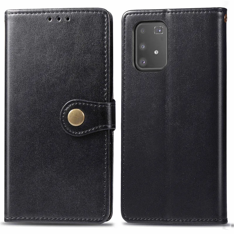 For Samsung A91 Case PU Leather Wallet Magnetic Holders Flip Cover Galaxy A 91 SM-A908 SM-A905 Phone Bag | Мобильные телефоны и