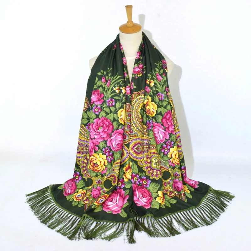 

Muslim Scarf Autumn and Winter Scarves Warm Shawl Ethnic Style Tassel Tippet Travel Windbreaker Female Neckerchief Stoles Cotton