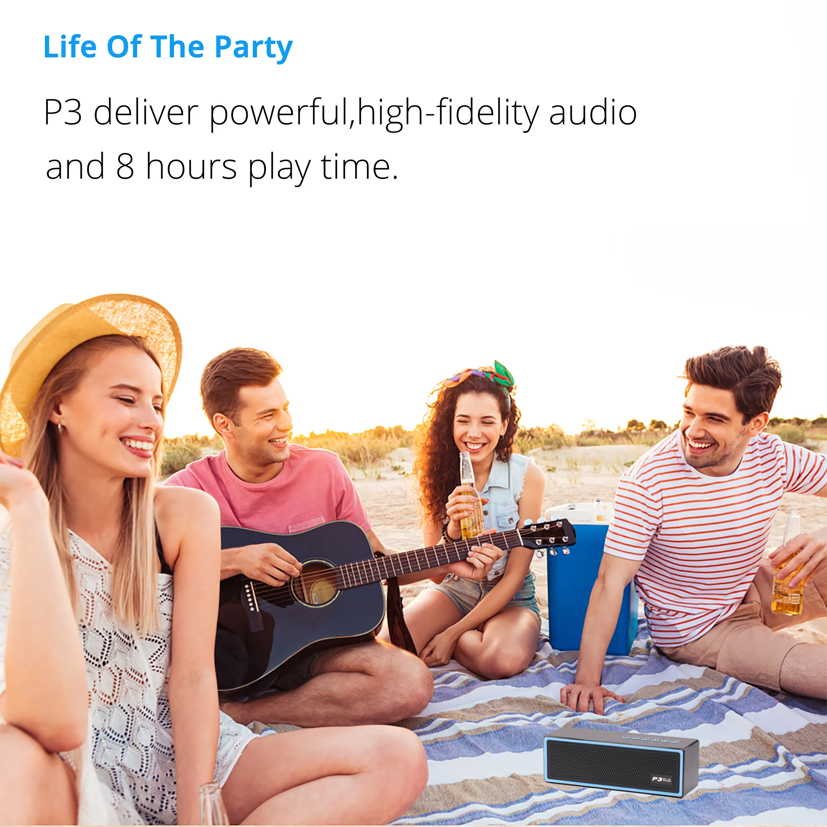 Мощная Bluetooth Портативная колонка с басами Беспроводная музыкой радио ноутбуком