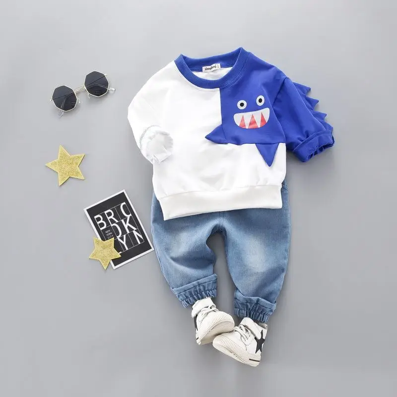 

Childrenswear BOY'S Spring Clothing Set 2019 New Style Medium-small Children Western Style Boy Handsome Spring And Autumn Two-Pi