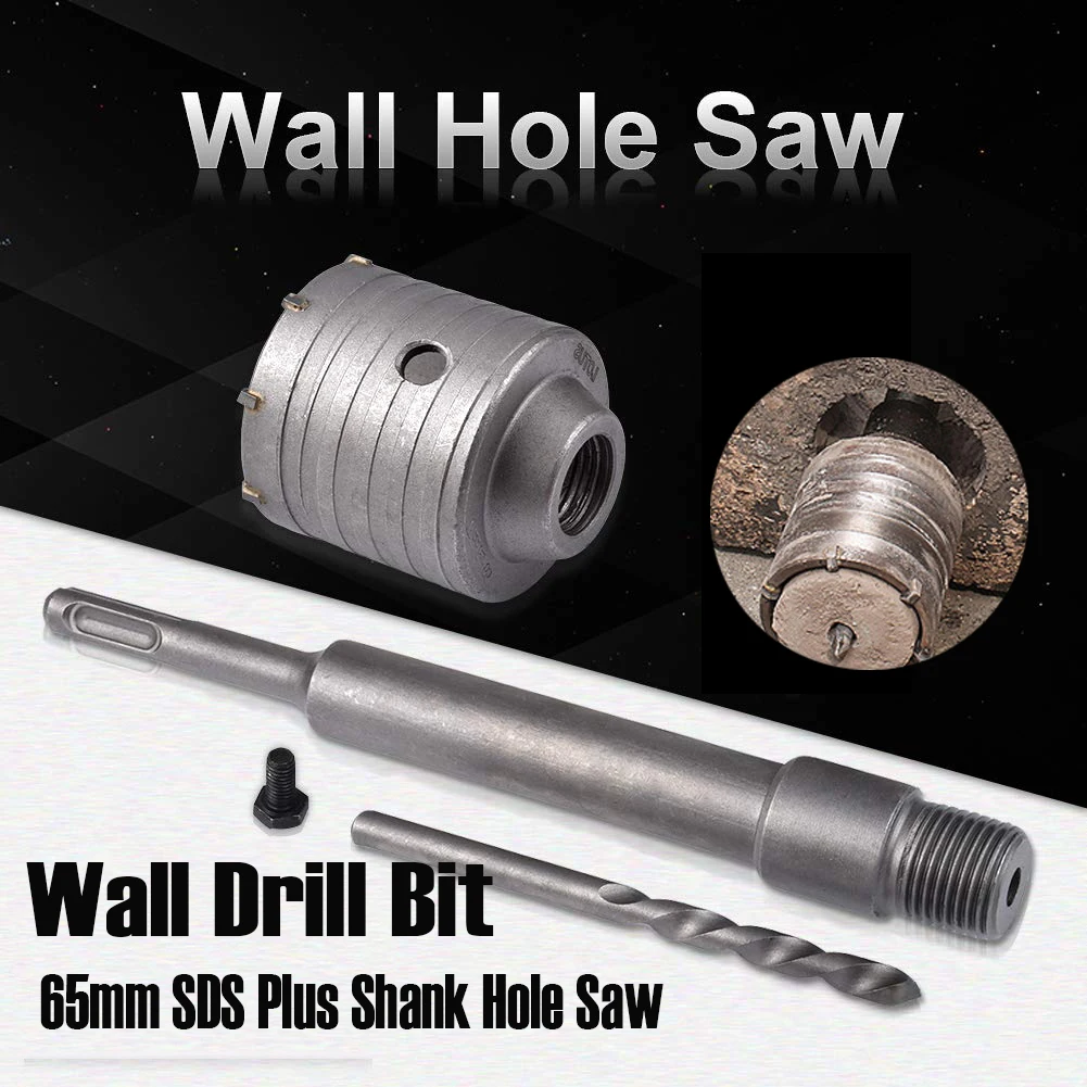 

65mm SDS Plus Shank Hole Saw Cutter Concrete Cement Stone Wall Drill Bit