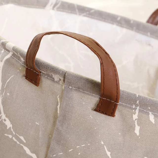 Márvány Gabona Hálószoba Ruhák Tároló Táska Tartály Összecsukható Mosoda Kosár Vödör Pamut Ágynemű Akadályok Gyerekeknek Piszkos - Image 5