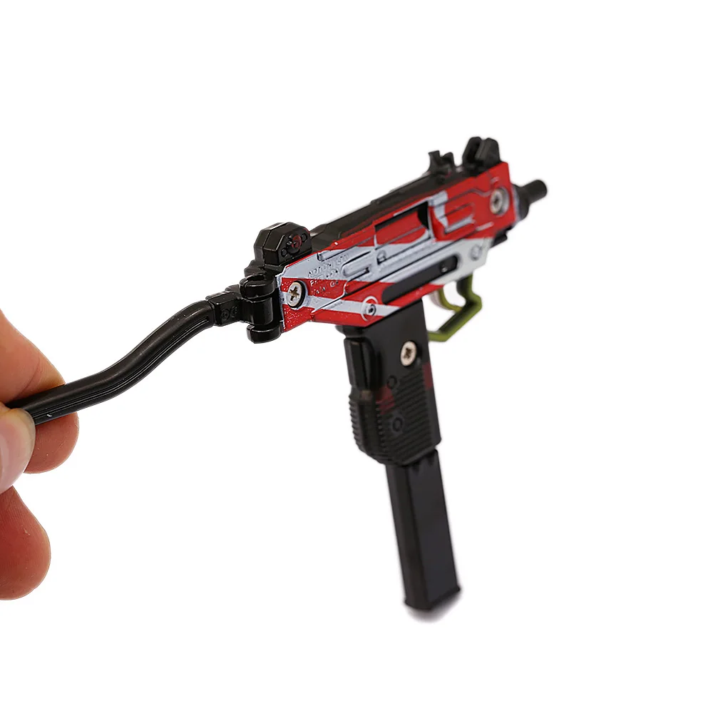Игра PUBG CS GO оружие брелок Uzi-Gun крест подвеска брелок складной пистолет Модель брелок для ключей на цепочке женские подарочные сувениры