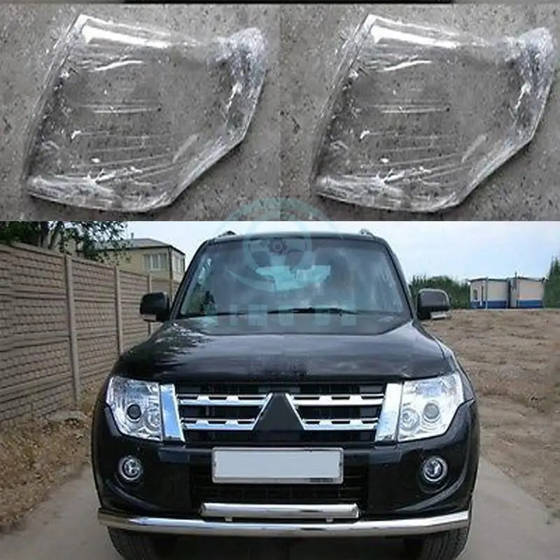 Модификация автомобиля аксессуары авто 2 шт передний комплект стекло фары Крышка для MITSUBISHI Pajero V93 V97
