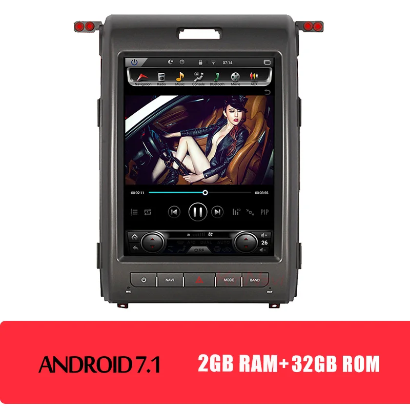 KiriNavi вертикальный экран Tesla стиль 12," Android 8,1 автомобильный Dvd мультимедийный плеер для Ford F150 Автомагнитола с gps 2009-2013 - Цвет: Android Car Radio