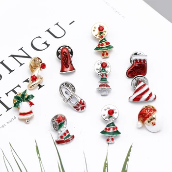 

Christmas pins and Brooches santa claus socks christmas tree party gifts accessories crystal rhinestone brooches for women men
