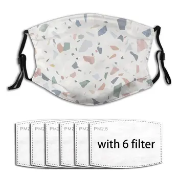 

Granite Stone Terrazzo Abstract Background Men And Women Adult Outdoor Washable Dust Breathable Masker Filter Reusable
