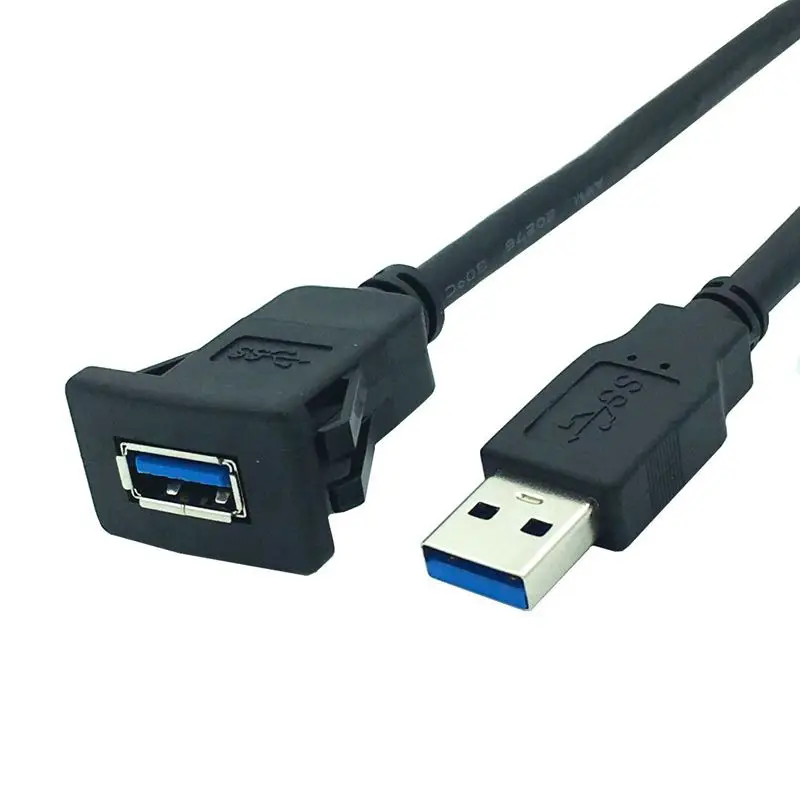 USB 3,0 папа-мама AUX флеш-Панель Крепление Удлинительный кабель для автомобиля Грузовик Лодка мотоцикл приборная панель