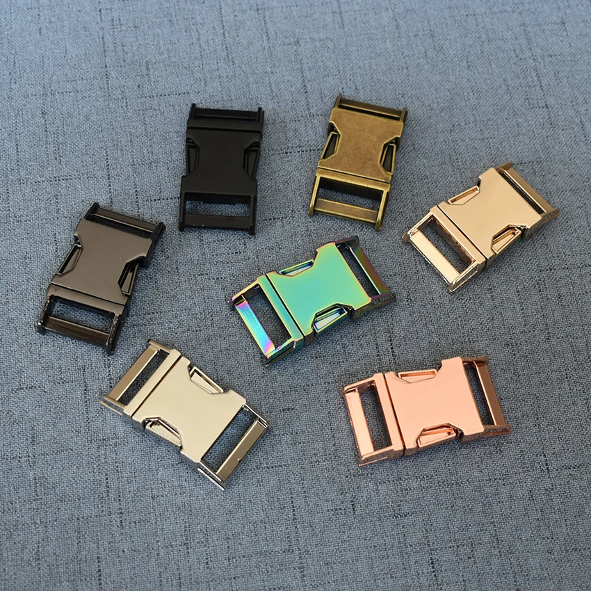 

100 Pcs/Lot 20mm DIY Accessories Backpack Buckles Dog Collar Webbing Quick Release Metal Buckle Safety Clasp Outdoor Paracord