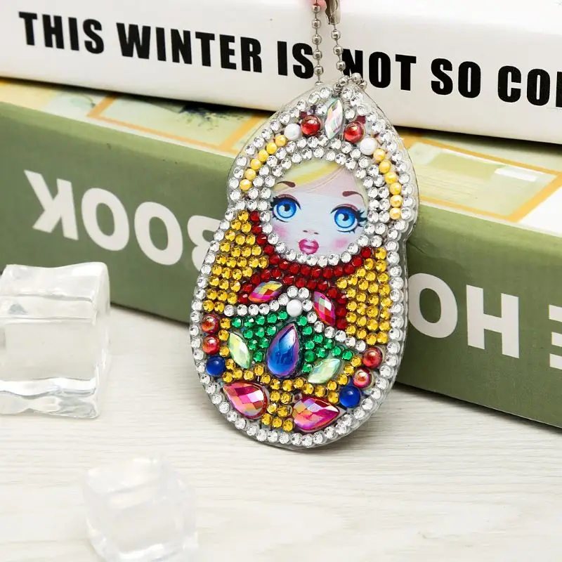 DIY Painting Special Shaped Diamond Painting Doll Russia Cartoon Key Embroidery Bag Chain 1 DIY Painting Special Shaped Diamond Painting Doll Russia Cartoon Key Embroidery Bag Chain 5