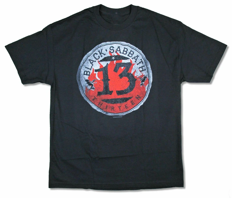 Black Sabbath 13 Round Logo T Shirt New Band Merch Full-Figured Tee |