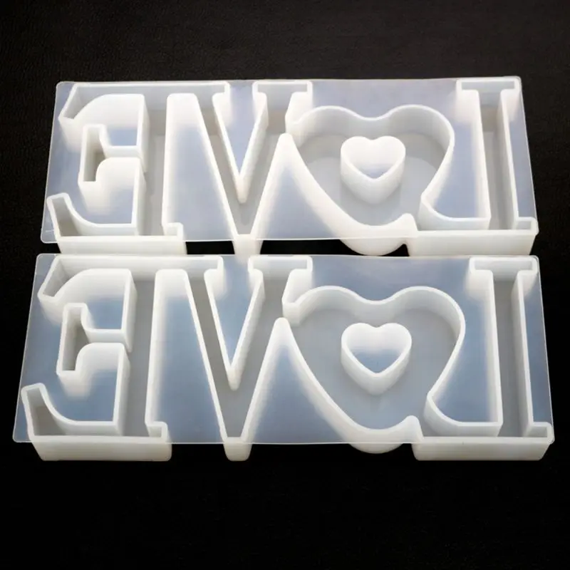 2 стиля ручной работы Подвеска для изготовления DIY Кристалл эпоксидная любовь форма в виде сердца высокой формы для зеркал DIY Ювелирные изделия Подарки