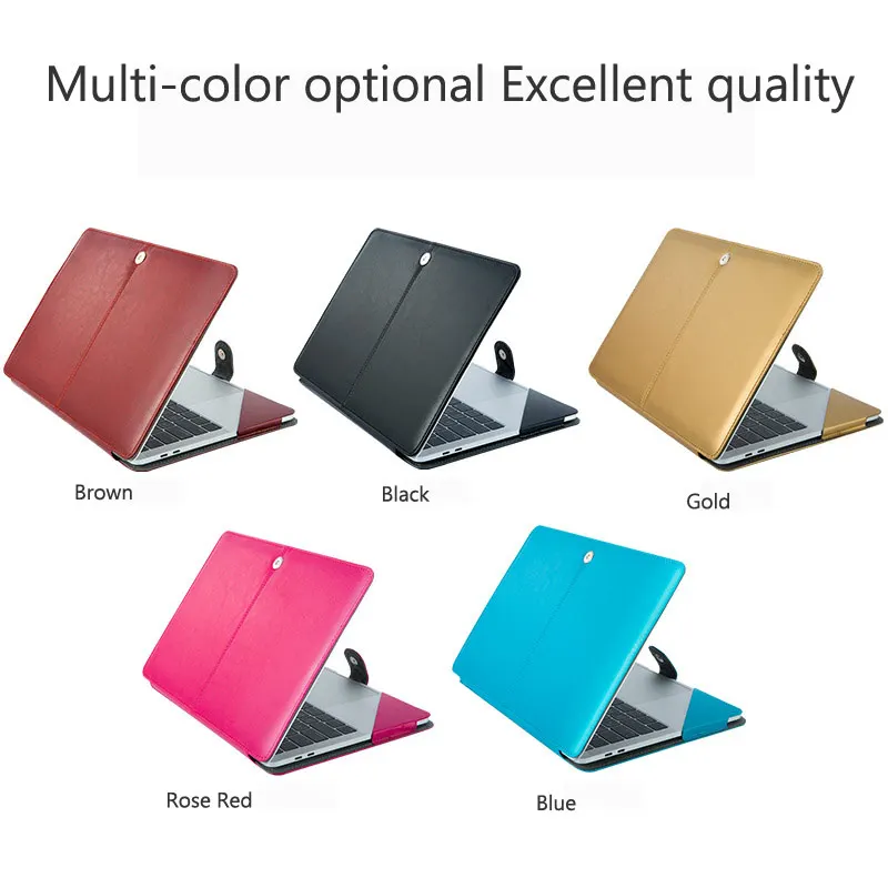 Case de Couro do Plutônio para Apple Macbook Retina 2021 15 13 12 11 Capa Portátil Protetora Bolsa Mac Book 13.3 15.5 ar Pro 16 - Imagem 4