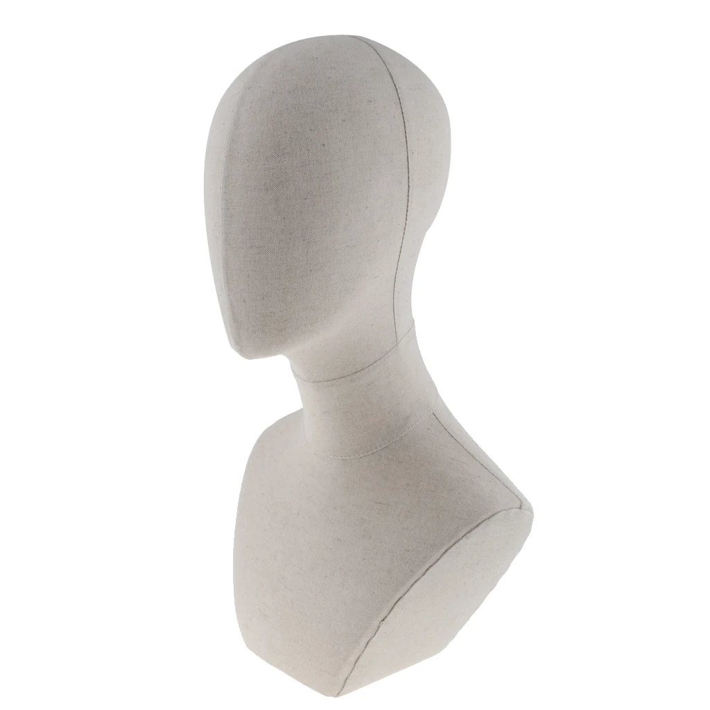 Mannequins Model Cork Head Canvas Block Hat Wigs Making Jewelry Display Bust