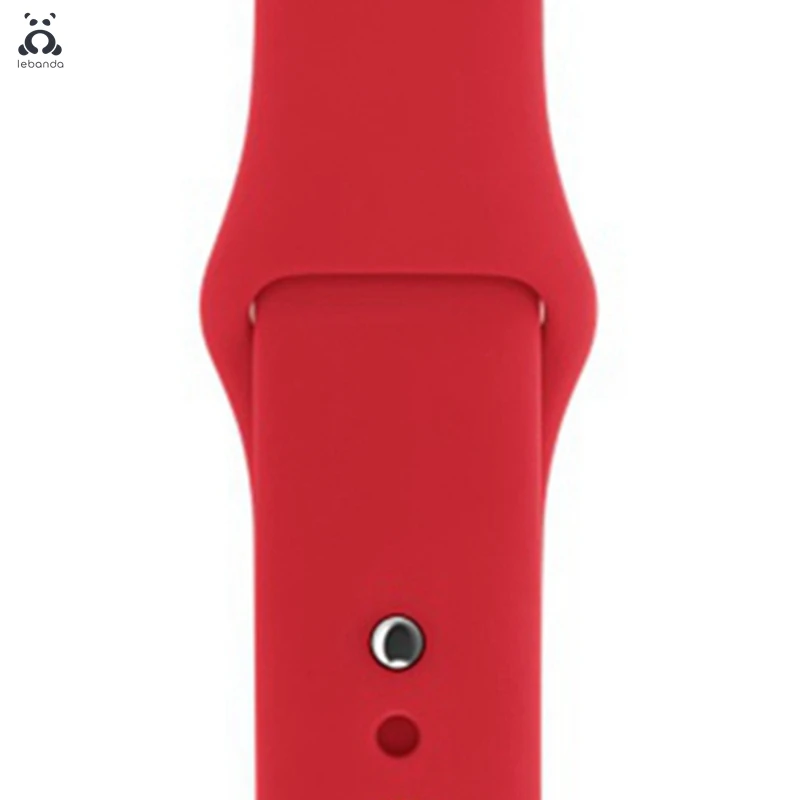 Lebanda спортивный ремешок для наручных часов Apple Watch 5/4/3/2/1 ремешок для наручных часов iWatch, большие размеры 40-44 мм силиконовой лентой из мягкой дышащей ткани Замена 38/42/40/44 мм - Цвет ремешка: Red