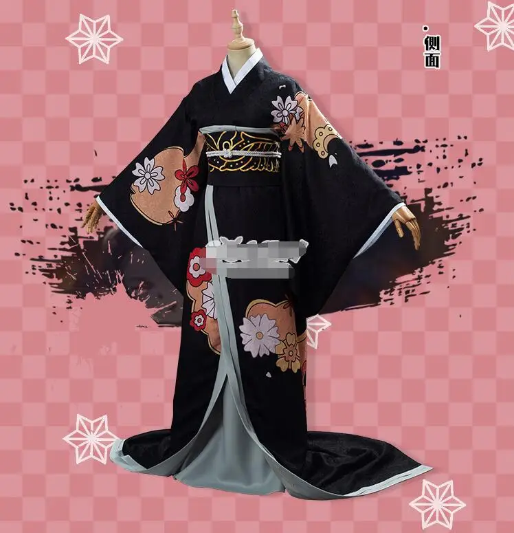Японское аниме демон убийца: Kimetsu no Yaiba Kibutsuji Muzan кимоно женщина косплей костюм