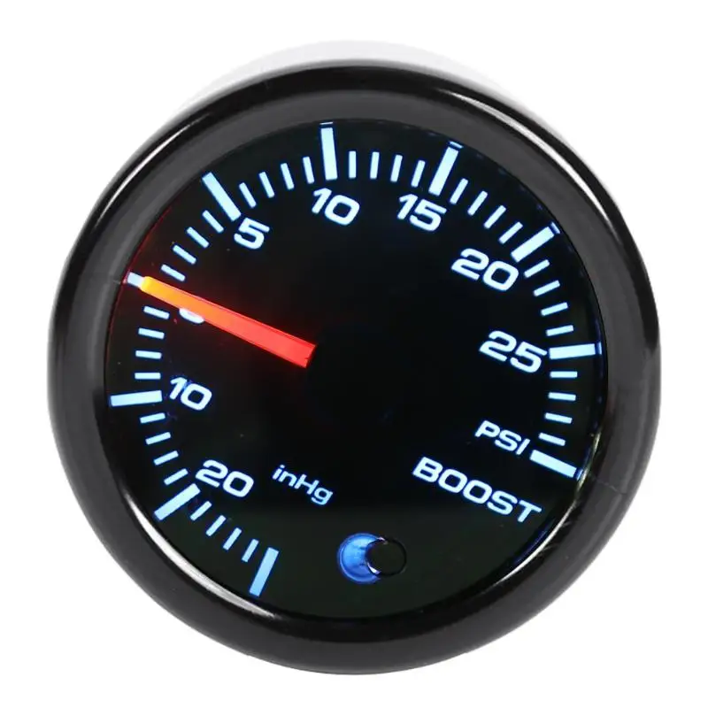 

Car Auto 52mm 2 inch Turbine Table Boost Pressure Gauge 7 Colors LED Boost/Vacuum Gauge General Purpose 165X125X75MM
