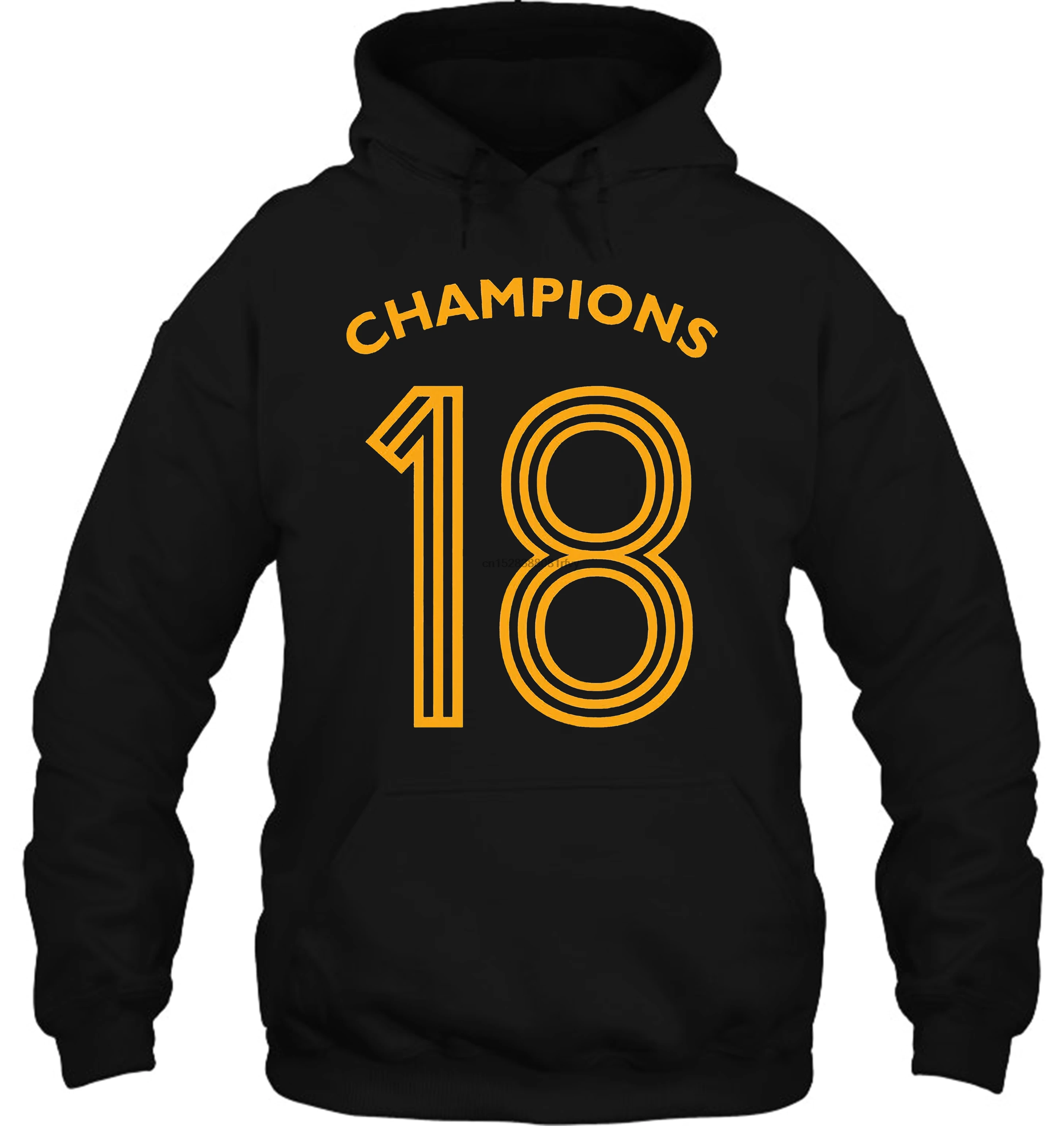 Мужская толстовка с капюшоном wolverхэмптон Wanderers Wolves Champions 18 для взрослых Размеры s m l xl, женская уличная одежда