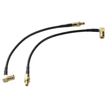 2x DAB Антенна удлинитель SMB разъем «папа» прямой угол к SMB Женский кабель RG174 15 см черный
