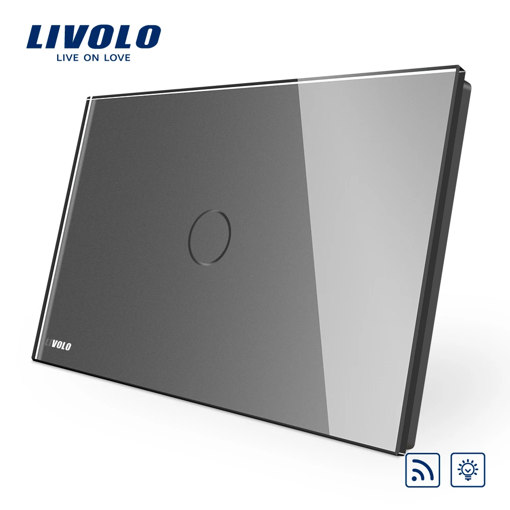 Livolo дистанционный выключатель стандарт AU/US VL C901DR 11 белая кристальная стеклянная