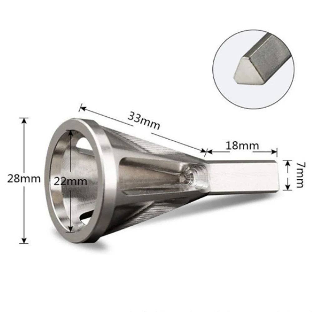 Outil d'ébavurage en acier inoxydable, outil de chanfrein externe, foret  pour enlever les bavures, outils de réparation de l'anatomie argentée, 1PC