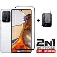 2in1 Gehärtetem Glas Für Xiaomi 11 t 11 t PRO Glas Screen Protector Kamera Objektiv Film Für xiaomi 11 t 11 t pro Schutz Glas