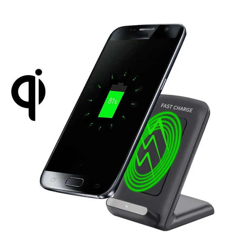 Qi Быстрое беспроводное зарядное устройство для iPhone X 8 7 6 быстрая зарядка подставка для Xiaomi Android type C samsung подставка держатель док-станция