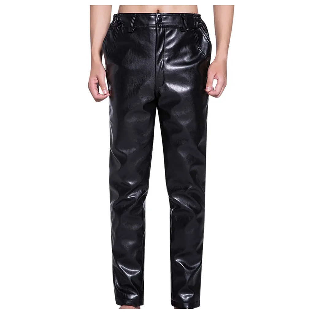 Men Pants New Casual Leather Tactical Pants Simple And Handsome Solid Color Trousers pantalones Cargo Pants Men Streetwear#G2 Men Pants New Casual Leather Tactical Pants Simple And Handsome Solid Color Trousers pantalones Cargo Pants Men Streetwear#G2