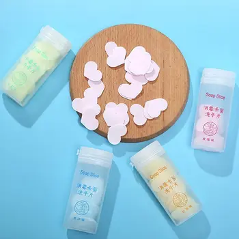 

50/100Pcs/box Mini Scented Soap Paper Portable Love Flower Shaped Soap Sheets