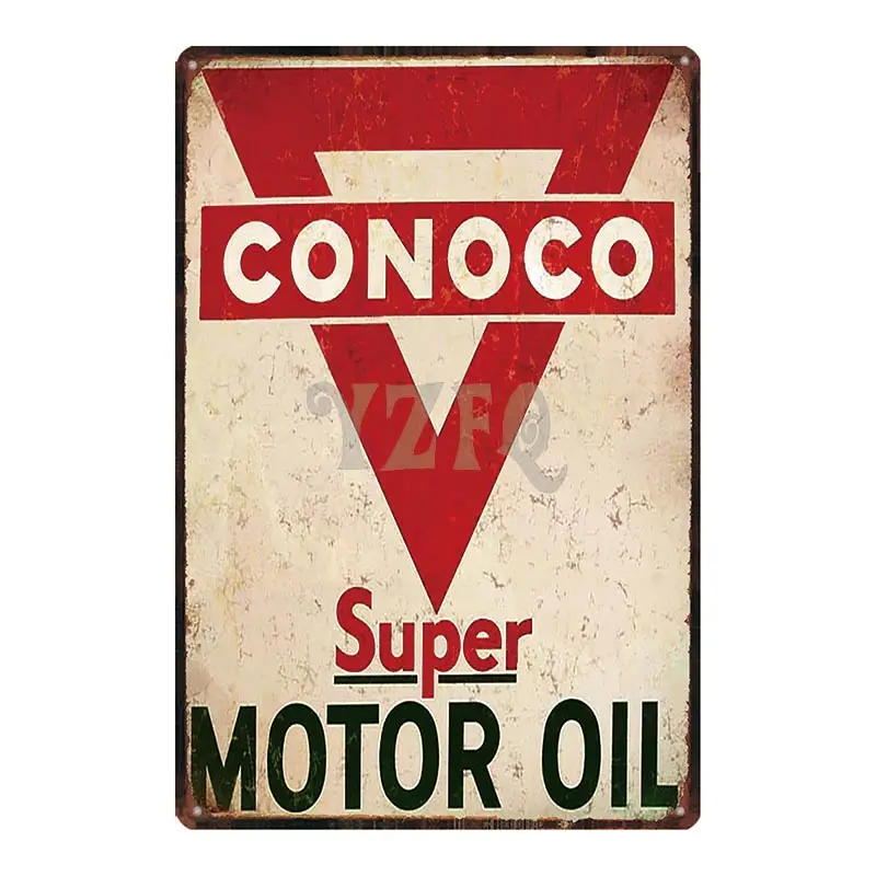 Жестяной знак Motor Oil для гаража потертый шикарный металлический винтажный
