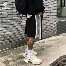 Светоотражающие шорты в стиле хип-хоп, уличная одежда, Харадзюку, шорты для бега, летние мужские спортивные шорты в стиле хип-хоп с карманами, хлопковые повседневные шорты