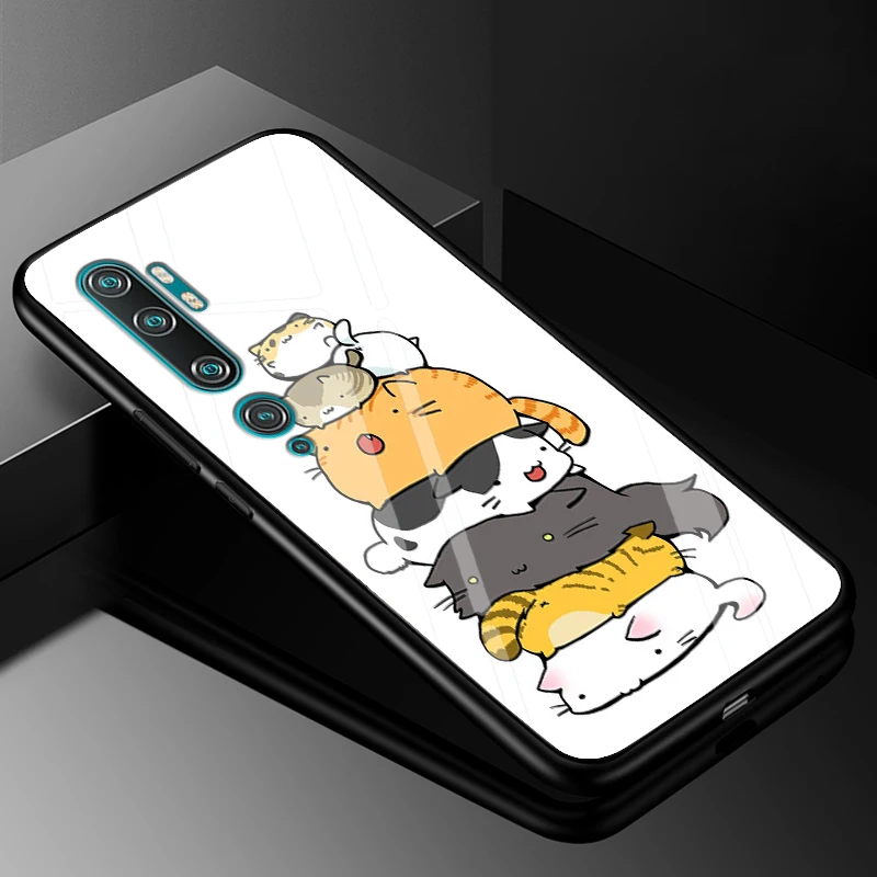 31 Для Xiaomi mi CC9 Pro Чехол PC Пластиковый стеклянный чехол для телефона черный ТПУ бампер чехол для Xiaomi mi CC9 Pro CC9Pro чехол mi cc9 Pro 6,47" - Цвет: 31