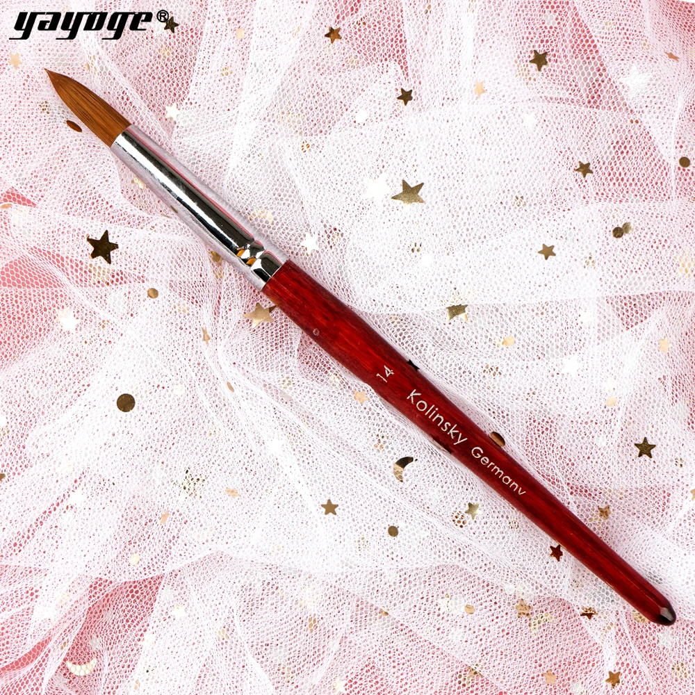 Yayoge УФ-Гелевая Кисть с норковой ручкой для рисования акриловая кисть для рисования высокое количество инструмент для нейл-арта для наращивания ногтей