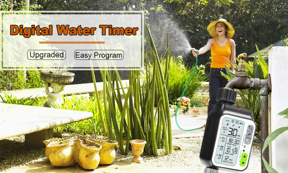 3~145 Psi,Solenoid, Solar&RainStop VS01 Greneds Easy   Water Timer 