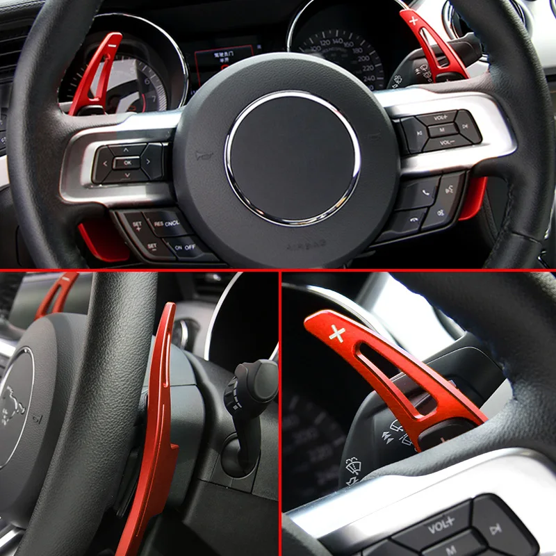 Для Ford Mustang- алюминиевый руль переключения передач весло расширение аксессуары красный