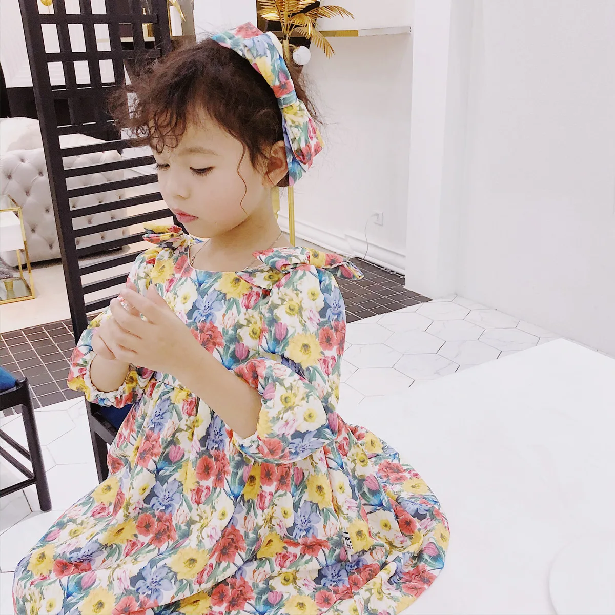 

Tonytaobaby Spring/Summer Dress New Boys and Girls Children's Crushed Flower Dress