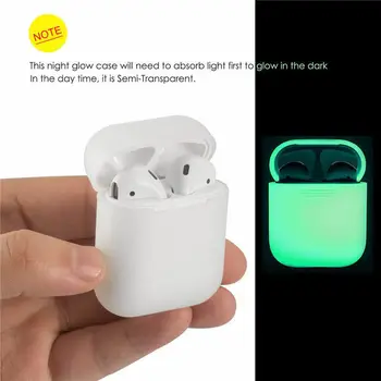 

Glow in the Dark Silicone Case for Apple Airpods Protector Cover Earphone Shell