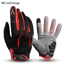 Coolchange-guantes de ciclismo para hombre y mujer, manoplas de dedo completo, a prueba de golpes, para ciclismo de montaña o carretera