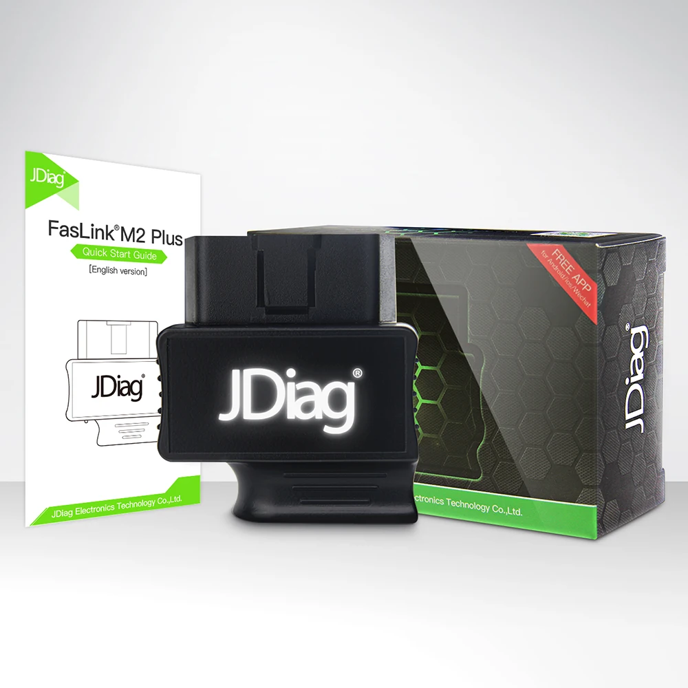 JDiag автоматический диагностический инструмент FasLink M2 автомобильный OBDⅡ сканер с Bluetooth считыватель кодов с ISO/Android приложение замена Easydiag 3,0