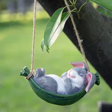 Новые украшение сада, двора моделирование коала панда статуя кролика Животные Скульптура Изделия из смолы декоративное украшение предмет интерьера