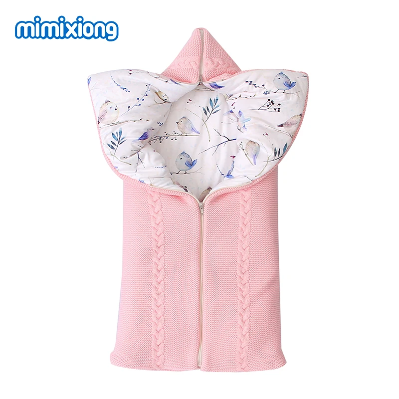 Baby Sleeping Bags Stroller Super Soft Newborn Boys Girls Swaddle Wrap Envelopes 0-6M Infant Kids Sleep Sacks Fall Winter Zip Up