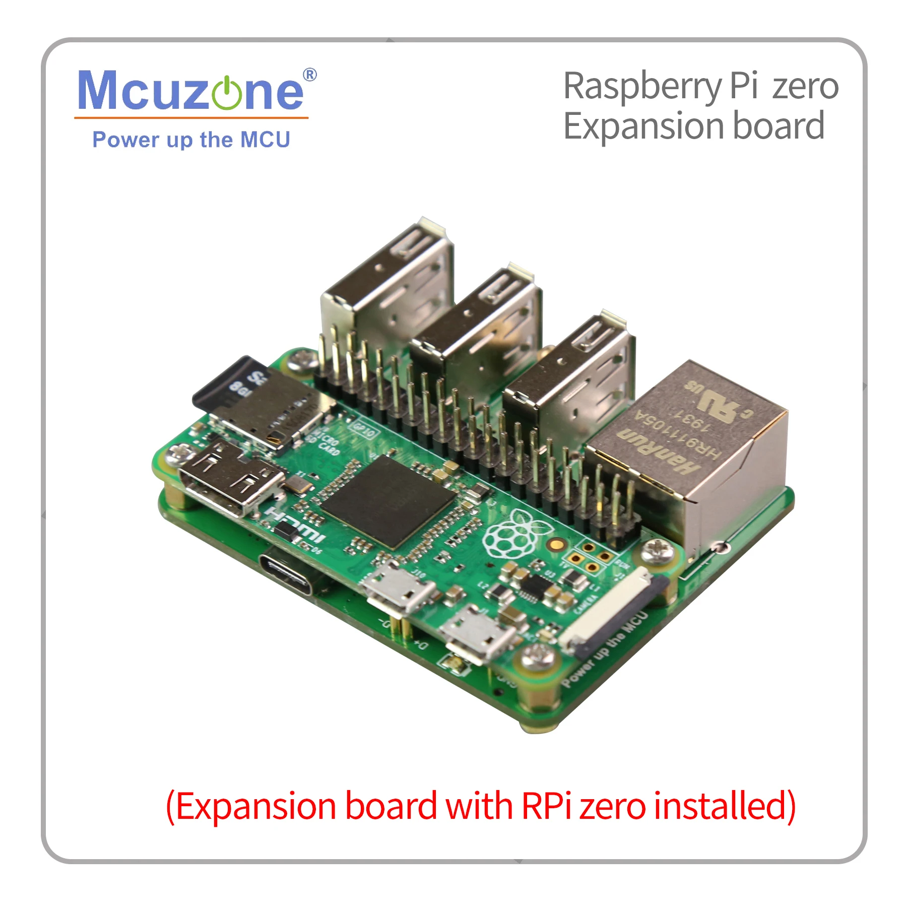 Ethernet y placa principal USB para Raspberry Pi zero/zero W, HUB USB a Ethernet, RJ45, funciona con USB tipo C, sonda dorada