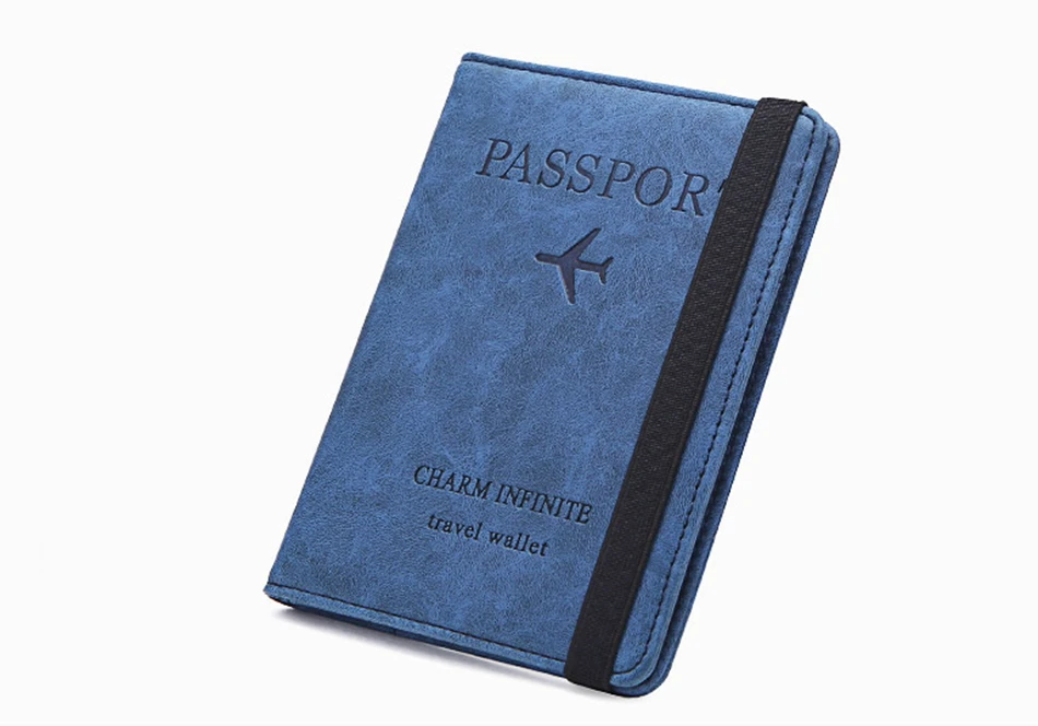 Women Men RFID Vintage Business Passport Covers Holder Multi-Function ID Bank Card PU Leather Wallet Case Travel Accessories