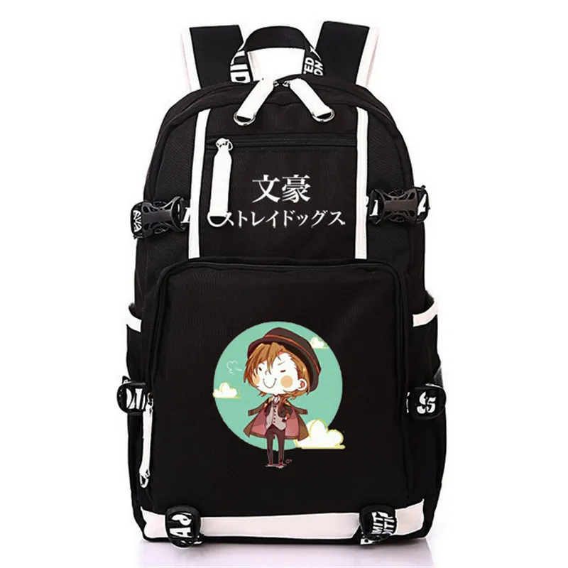 Аниме страй собаки печать школьные сумки Nakajima Atsushi Bookbag usb зарядка ноутбук рюкзак Оксфорд путешествия рюкзак женский рюкзак - Цвет: 8