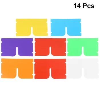 

14pcs Portable Reusable Mask Holder Foldable Mask Storage Clip Anti-cross Infection Storage Clip for Daily Use (Mixed Color)