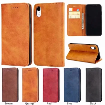 

For Samsung Note 10 Pro S10 5G S10e M10 A20E Suck Leather Wallet Case Magnetic PU Frosted Matte Slim Closure Flip ID Slot 30PCS