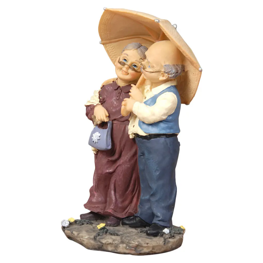 1 шт очаровательный Романтический пожилых парные фигурки пару статуя для свадьбы