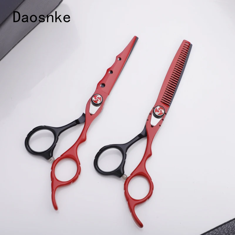 Daosnke 6 "тонкий инструмент для укладки волос ножницы из нержавеющей стали модный дизайн стиль правило плоское Зубное лезвие