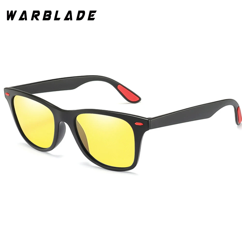 black red yellow WarBLade Высокое качество Мужские и женские классические ретро поляризованные солнцезащитные очки с заклепками зажигалка дизайн квадратная рамка защита от УФ - Цвет линз: black red yellow